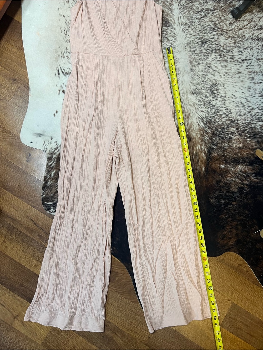 Calvin Klein Sleeveless Wide-Leg Jumpsuit in Light Taupe - Picture 11 of 13